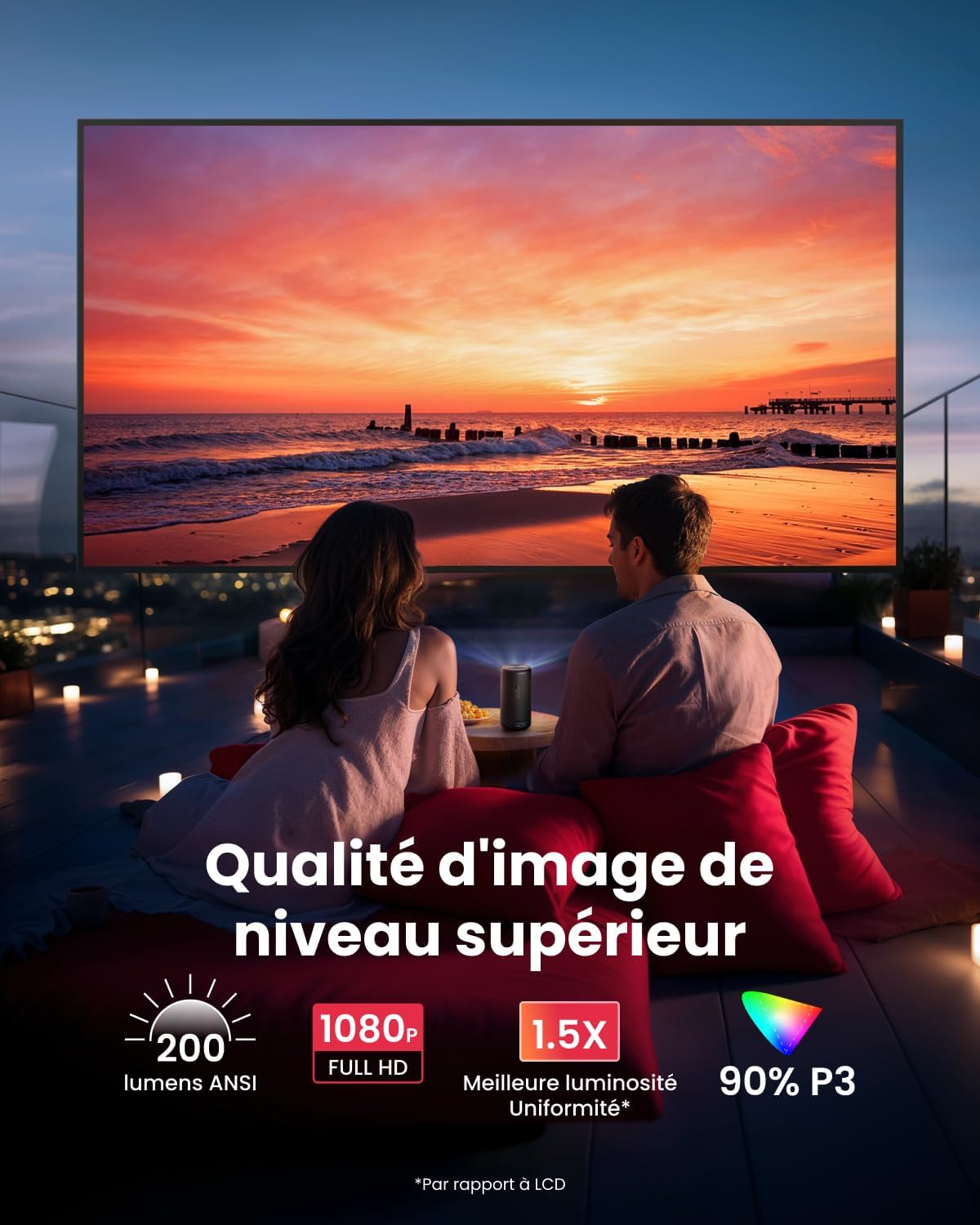 Nebula Capsule 3 (Nouveau) | Mini projecteur Google TV 1080p