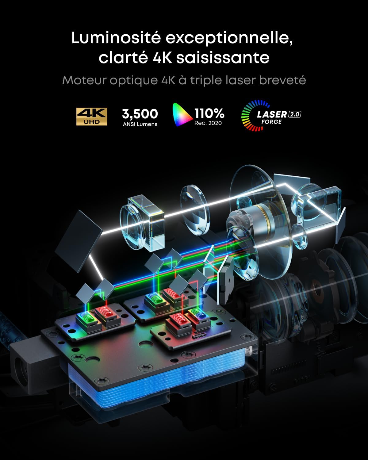 Nebula X1 | Projecteur 4K à triple laser avec micro gimbal