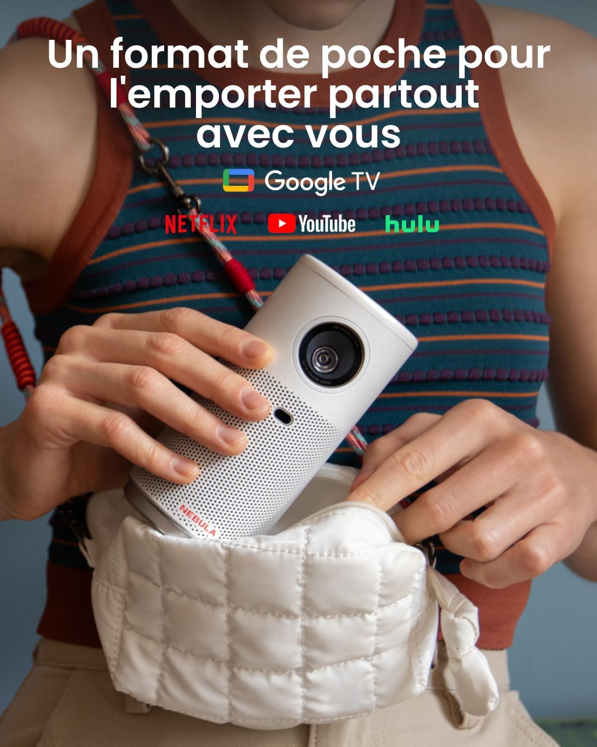 Capsule Air | Le plus petit projecteur Google TV au monde
