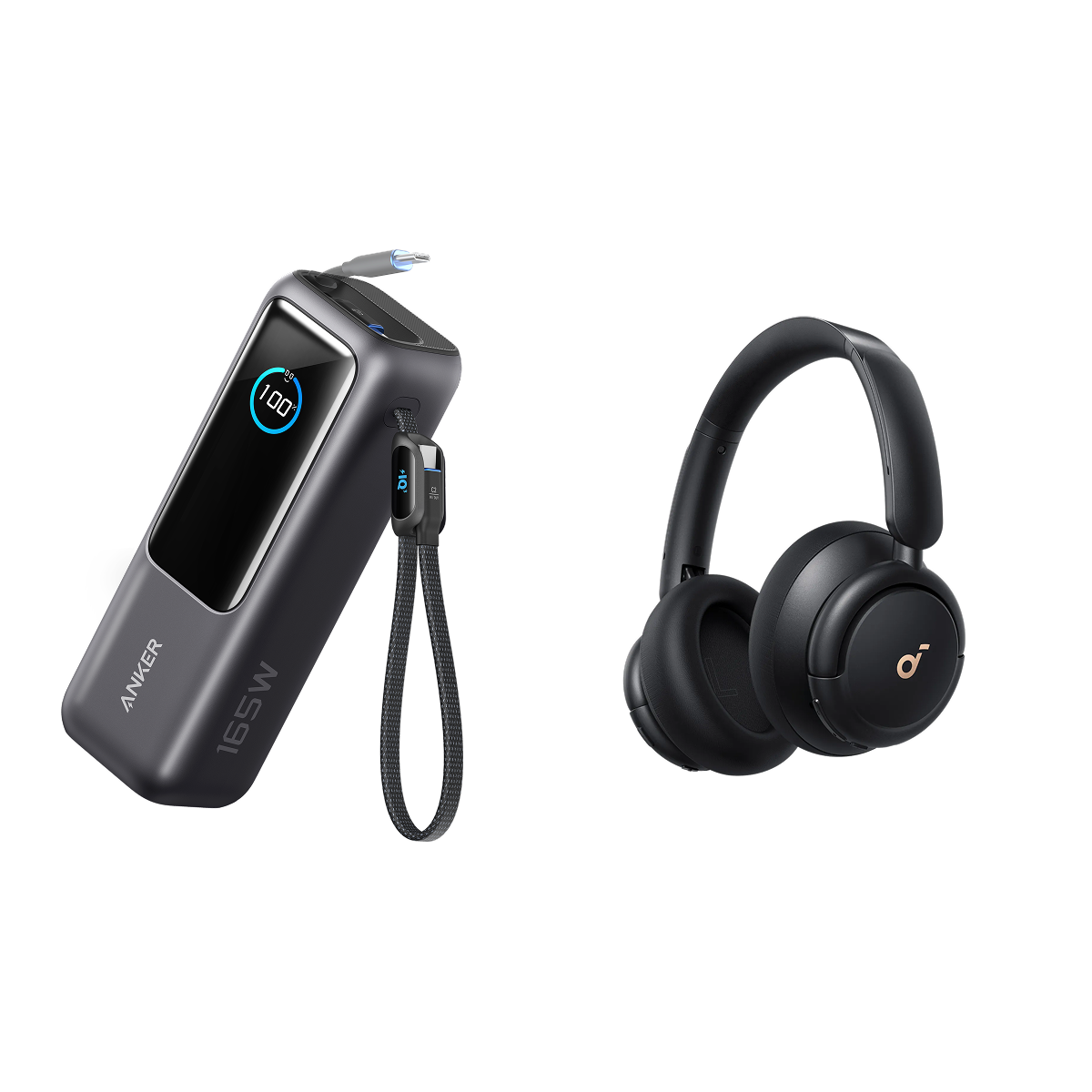 Q30 | Casque Bluetooth à réduction de bruit + PowerBank Anker (25K, 165 W)