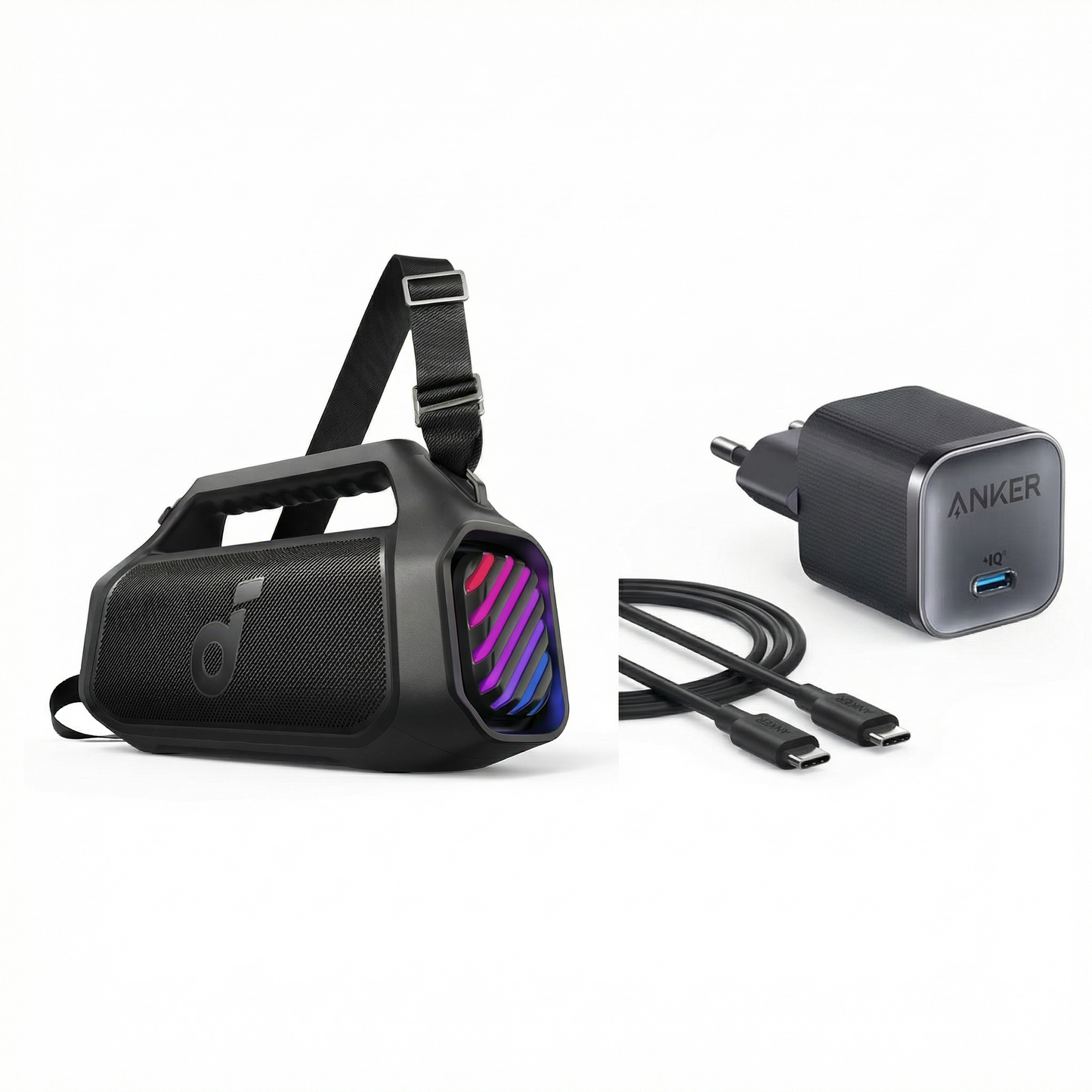 Boom 2 Plus + Chargeur Anker Nano (45 W) avec câble USB-C