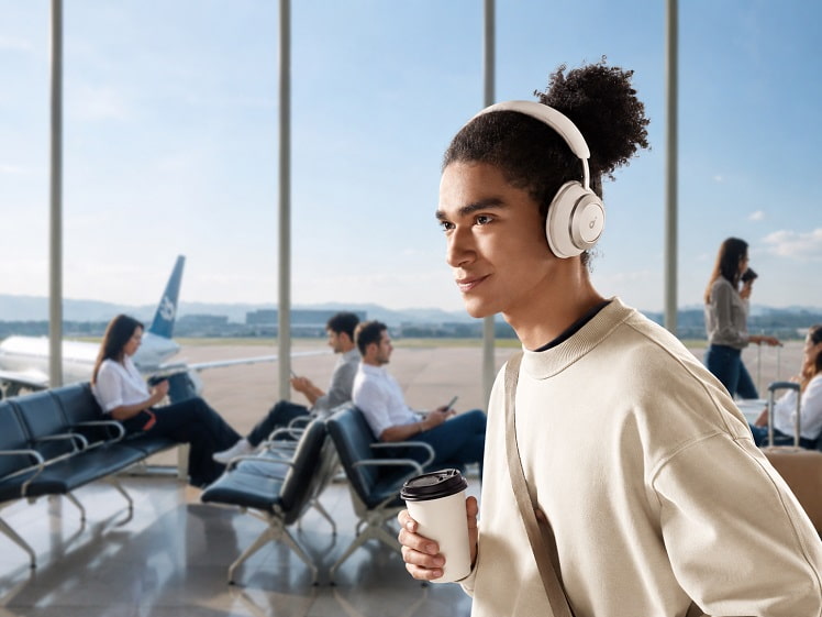 Voyageur Ecouteurs Salon Aeroport