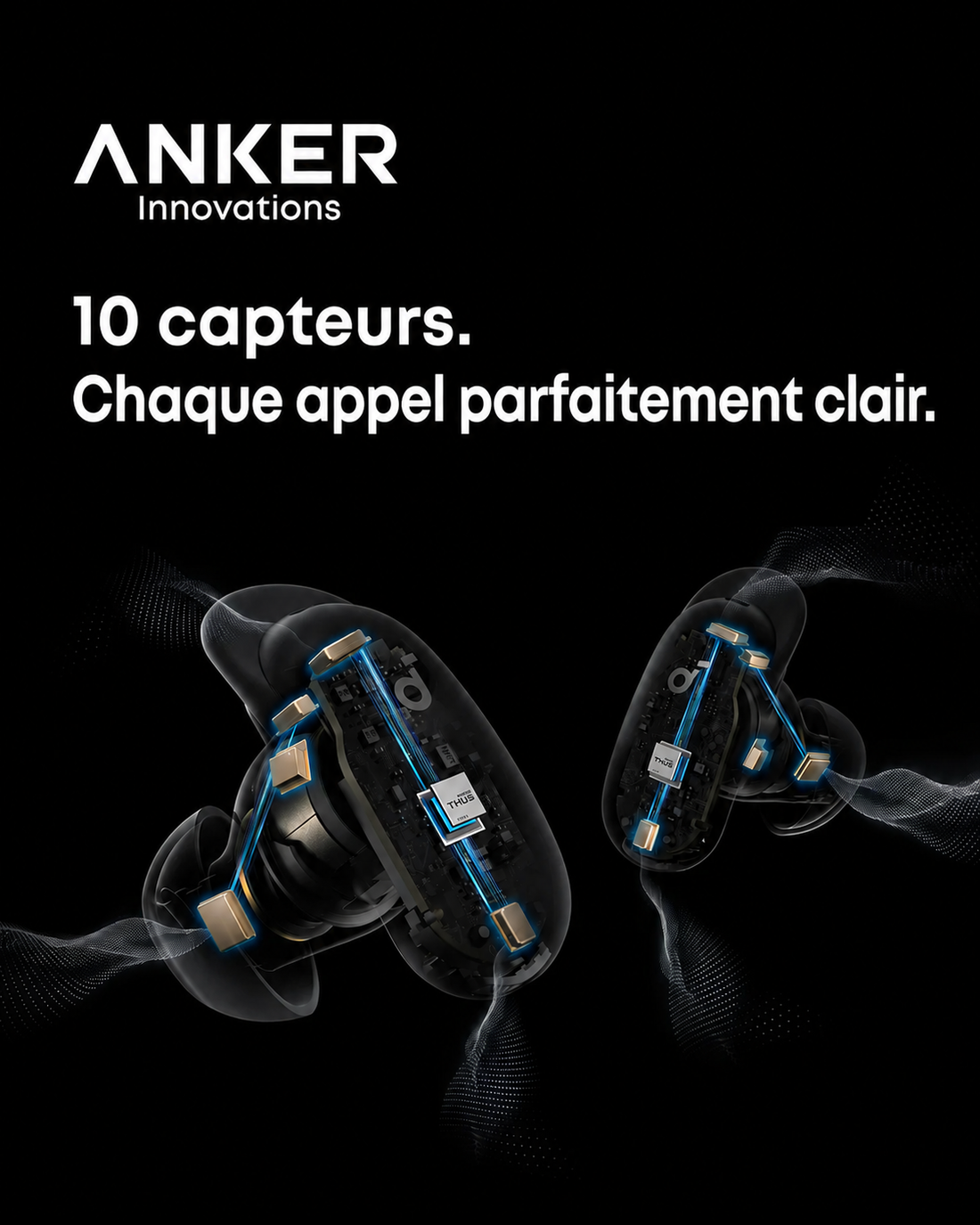 les Liberty 5 Pro Max équipés de dix capteurs pour des appels Whisper-Clear