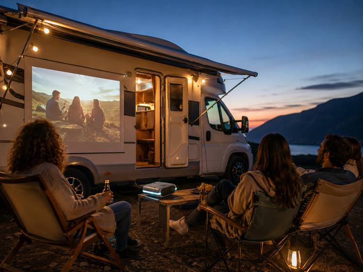 Vidéoprojecteur camping-car