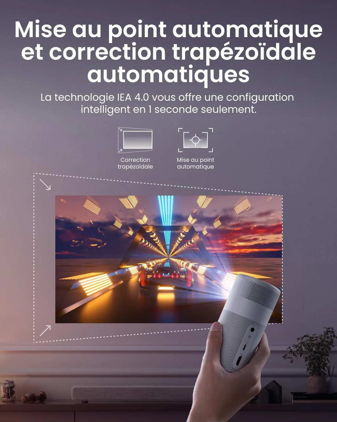 soundcore Capsule Air projecteurs avec fonctions de correction automatique