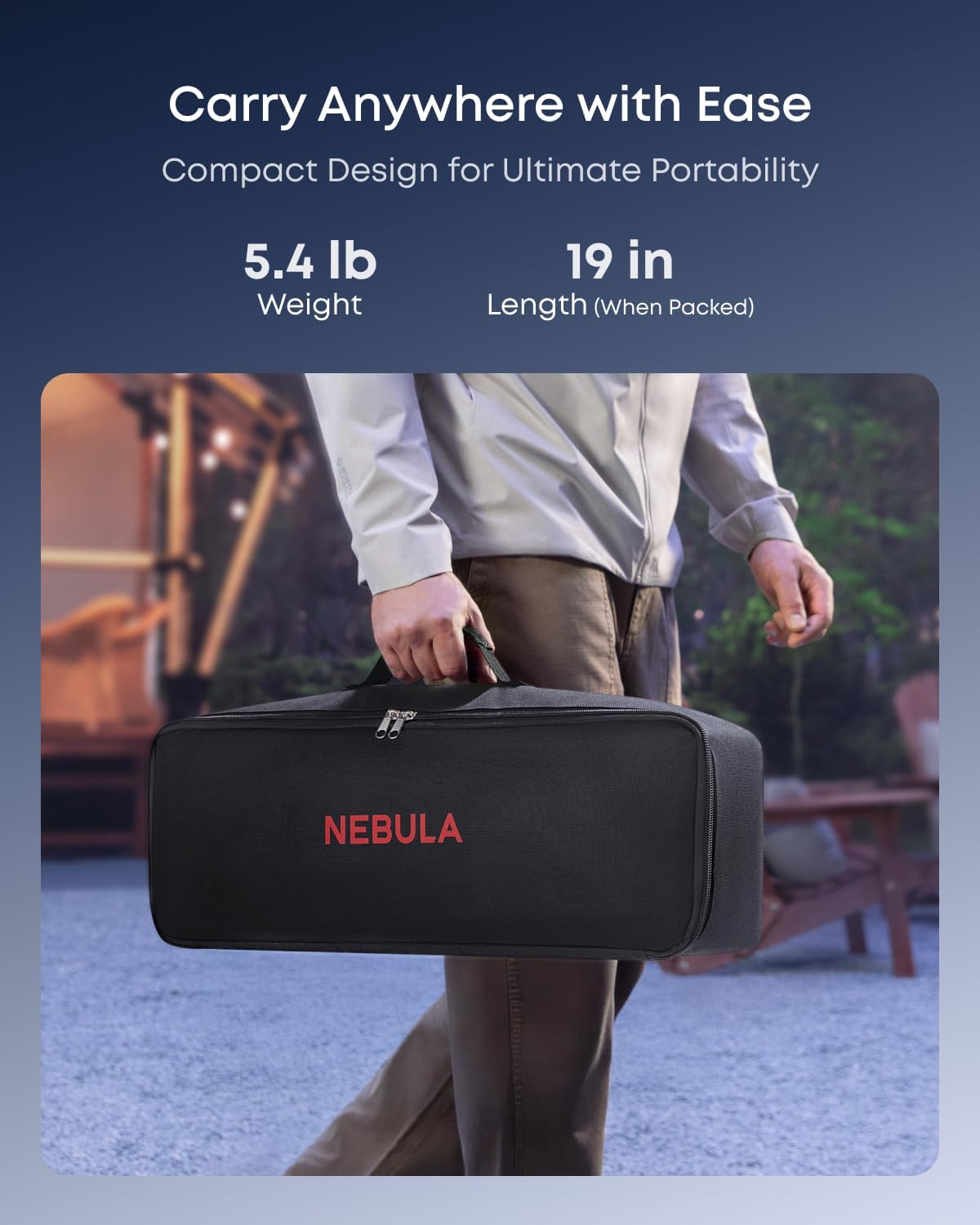 NEBULA Écran de Projection extérieur 100 Pouces avec Support