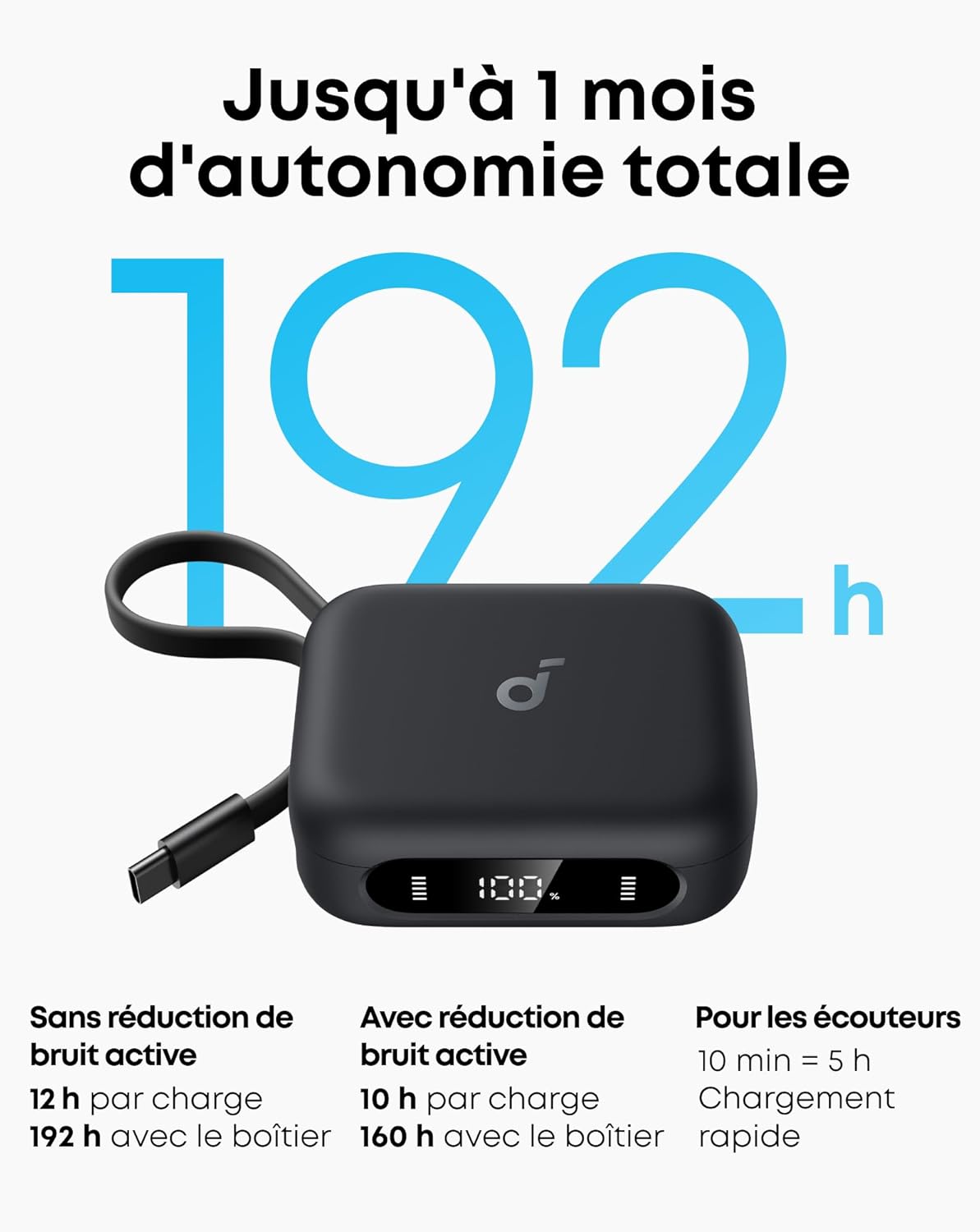 P41i | Écouteurs à Réduction de Bruit Adaptative avec Chargeur de Téléphone