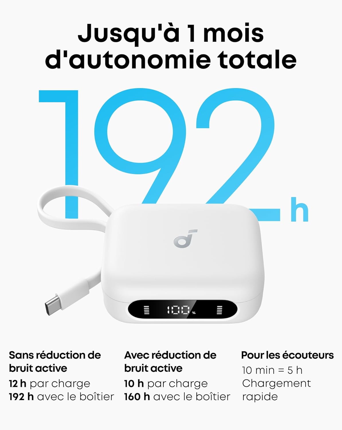 P41i | Écouteurs à Réduction de Bruit Adaptative avec Chargeur de Téléphone