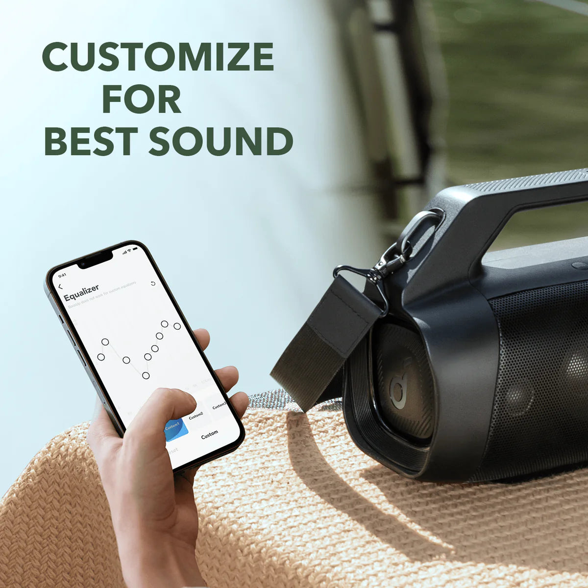 Motion Boom Plus | Enceinte portable extérieure + Chargeur Anker Nano (70 W, 3 ports)
