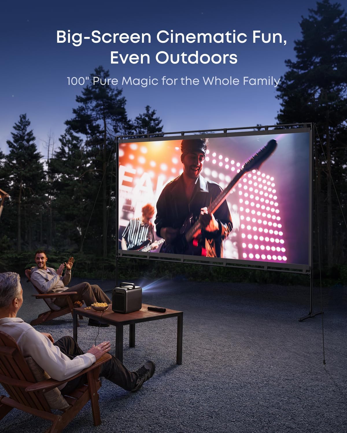 NEBULA Écran de Projection extérieur 100 Pouces avec Support
