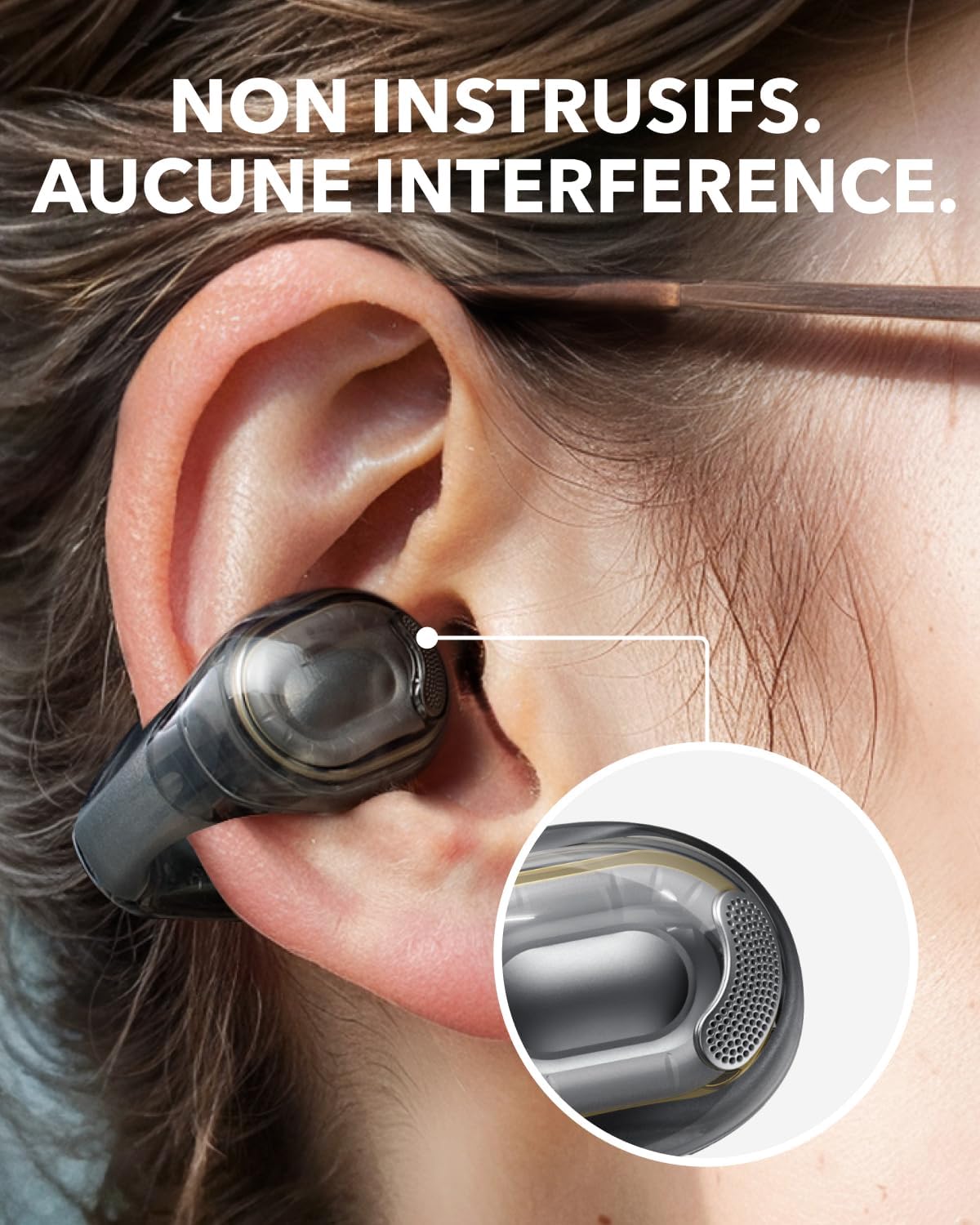 soundcore C40i | Écouteurs clip flexbiles et confortables