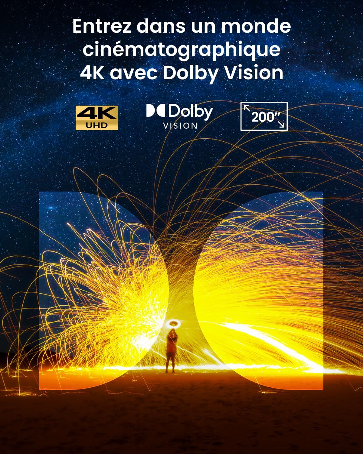 Nebula Cosmos 4K SE | Projecteur Dolby Vision avec Google TV