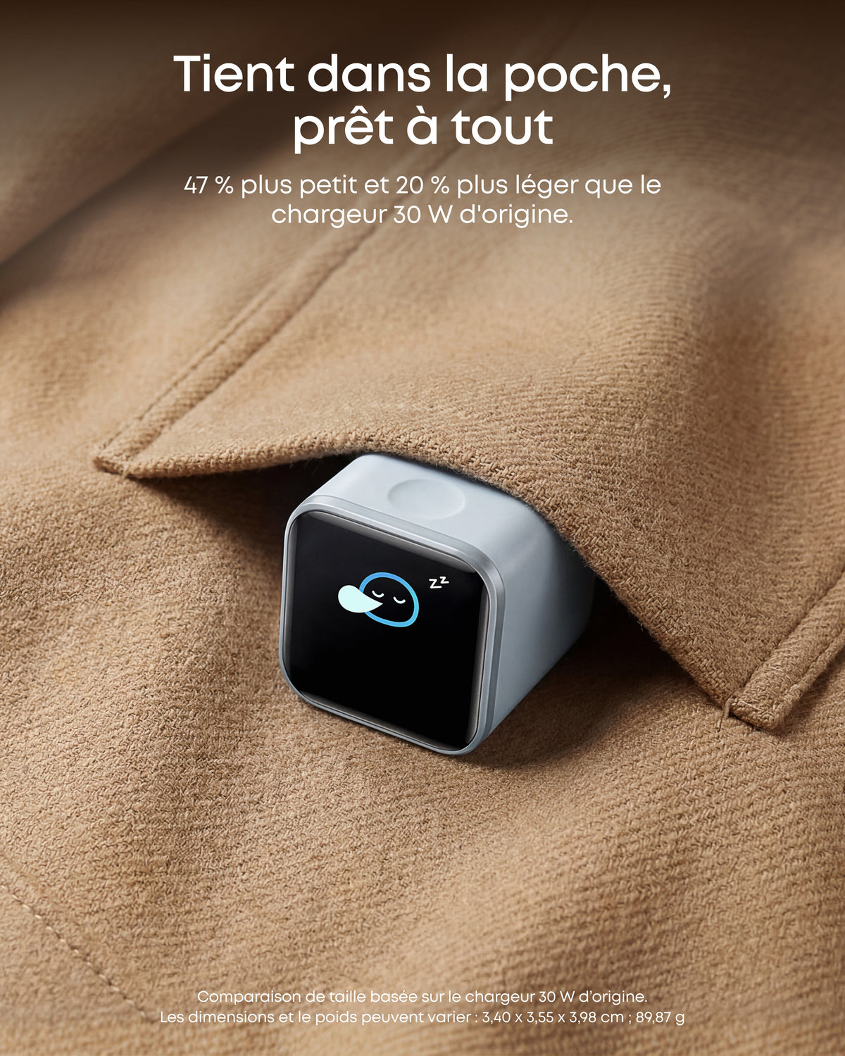 Chargeur Anker Nano (45 W, écran intelligent)
