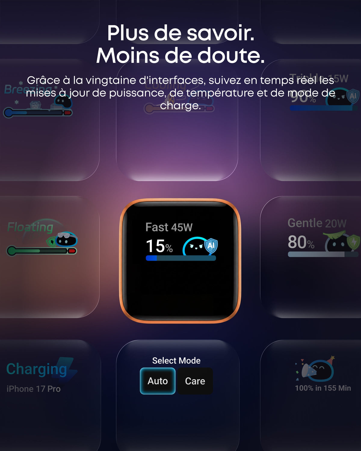 Chargeur Anker Nano (45 W, écran intelligent)