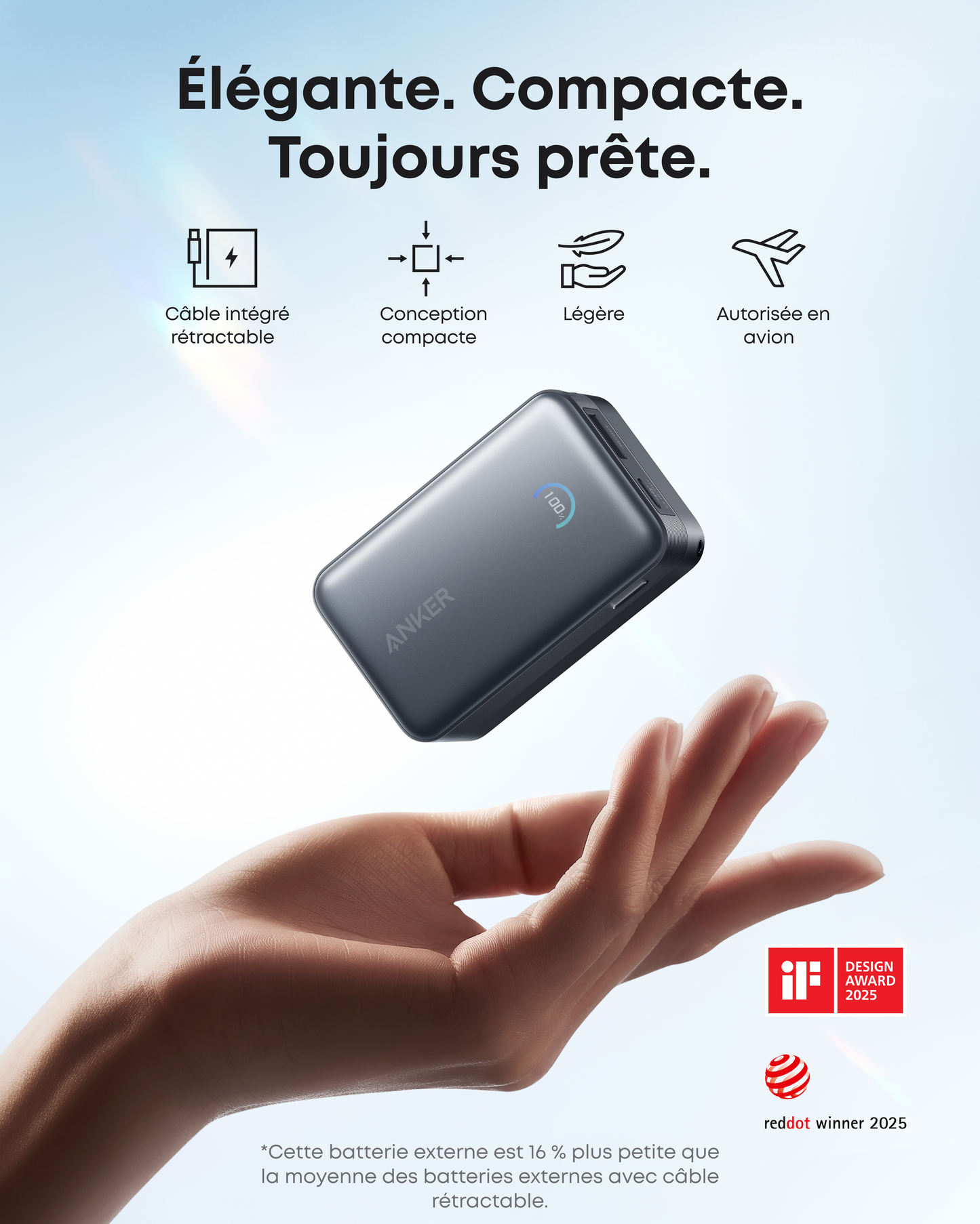 Batterie externe Anker Nano (10K, 45 W) + Motion + | Enceinte Bluetooth puissante