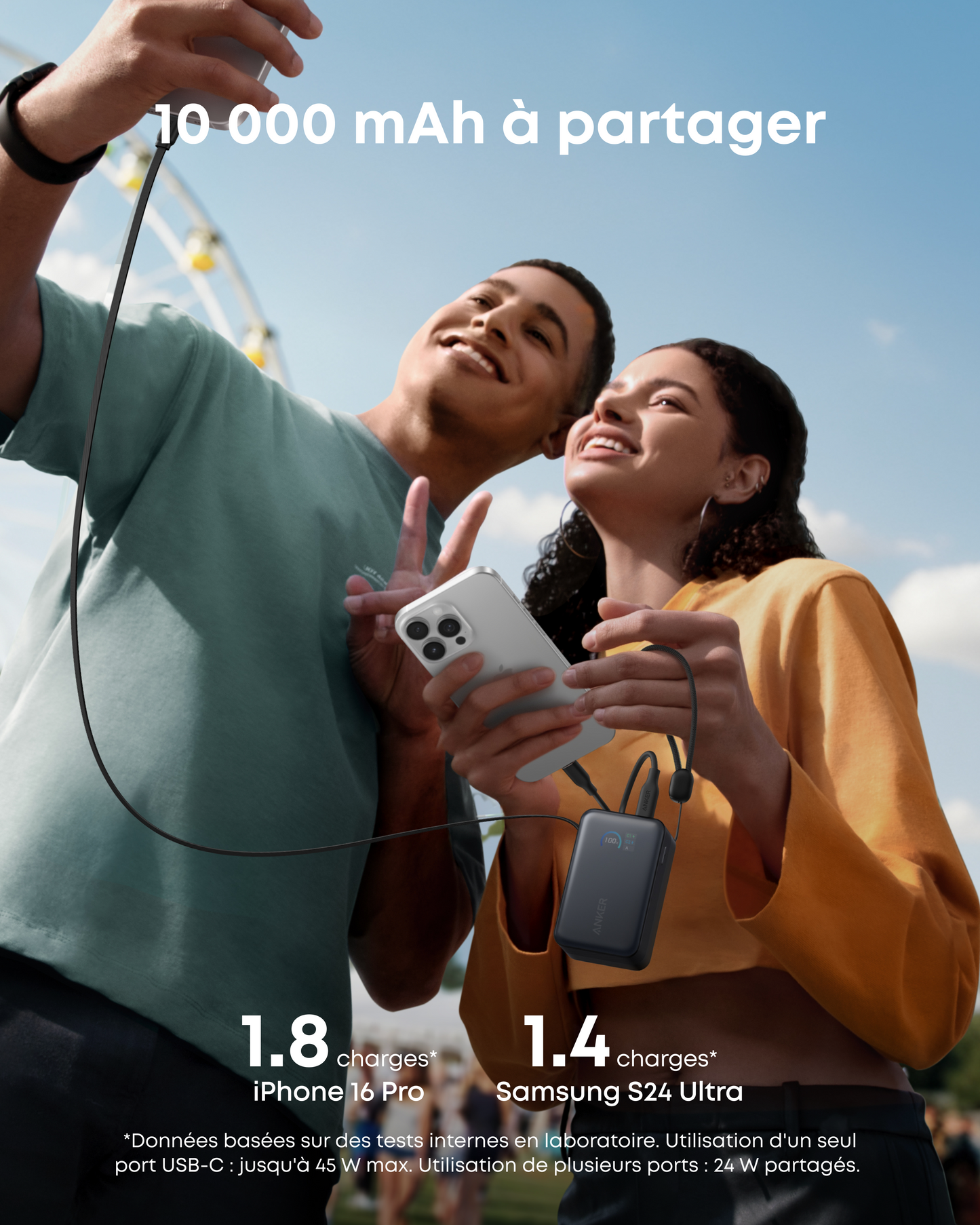 Batterie externe Anker Nano (10K, 45 W) + Motion + | Enceinte Bluetooth puissante