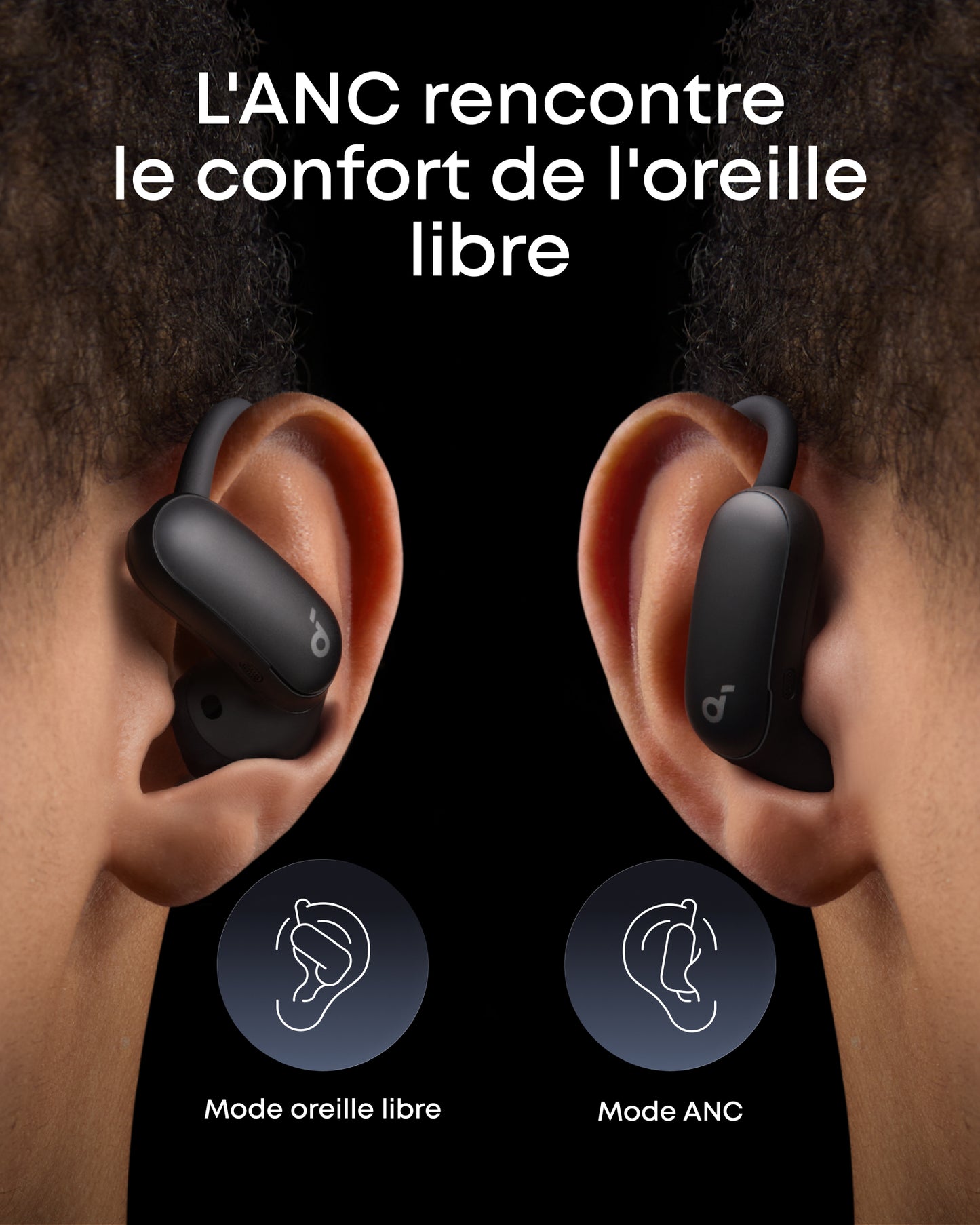 AeroFit 2 Pro | Écouteurs deux modes avec oreille libre et réduction de bruit active