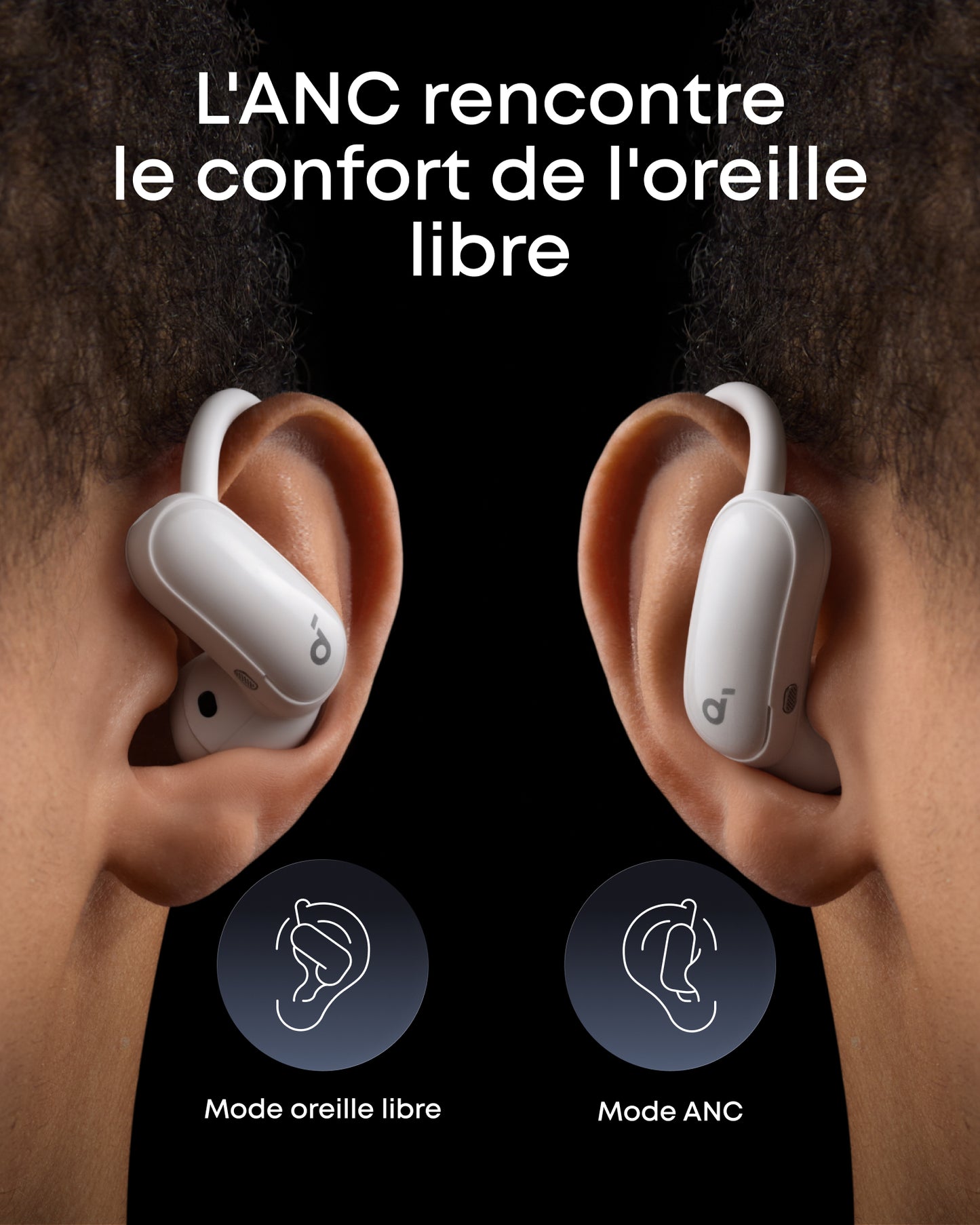 AeroFit 2 Pro | Écouteurs deux modes avec oreille libre et réduction de bruit active