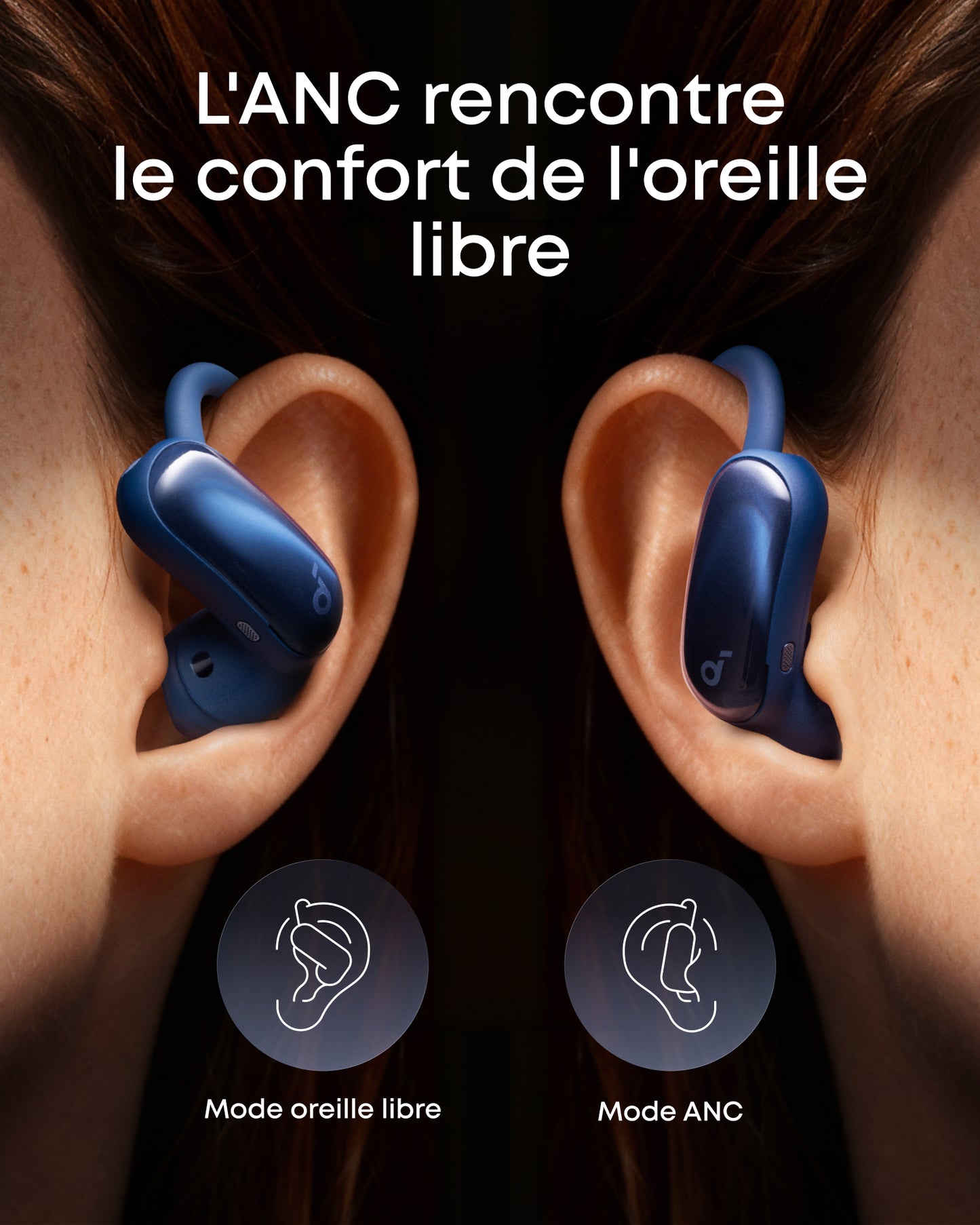 AeroFit 2 Pro | Écouteurs deux modes avec oreille libre et réduction de bruit active