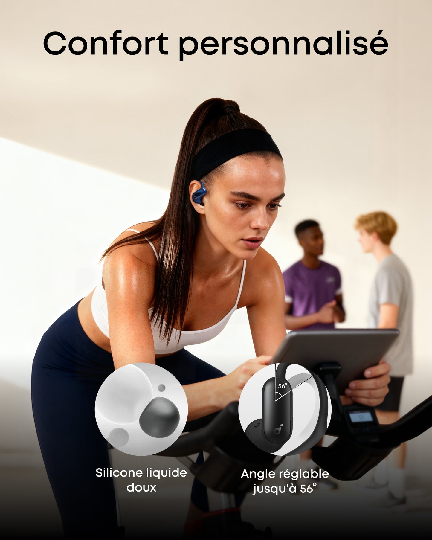 AeroFit 2 Pro | Écouteurs deux modes avec oreille libre et réduction de bruit active