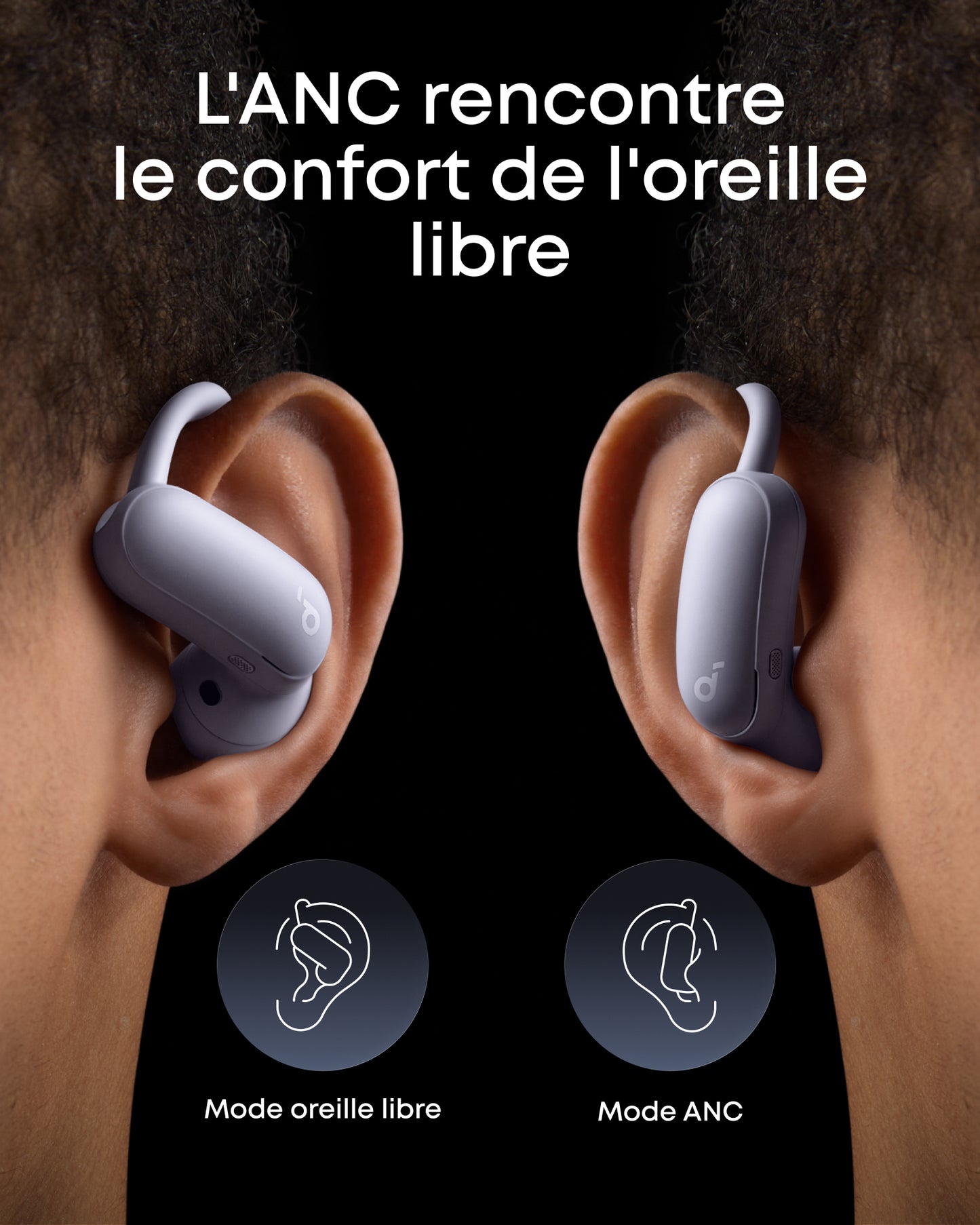 AeroFit 2 Pro | Écouteurs deux modes avec oreille libre et réduction de bruit active