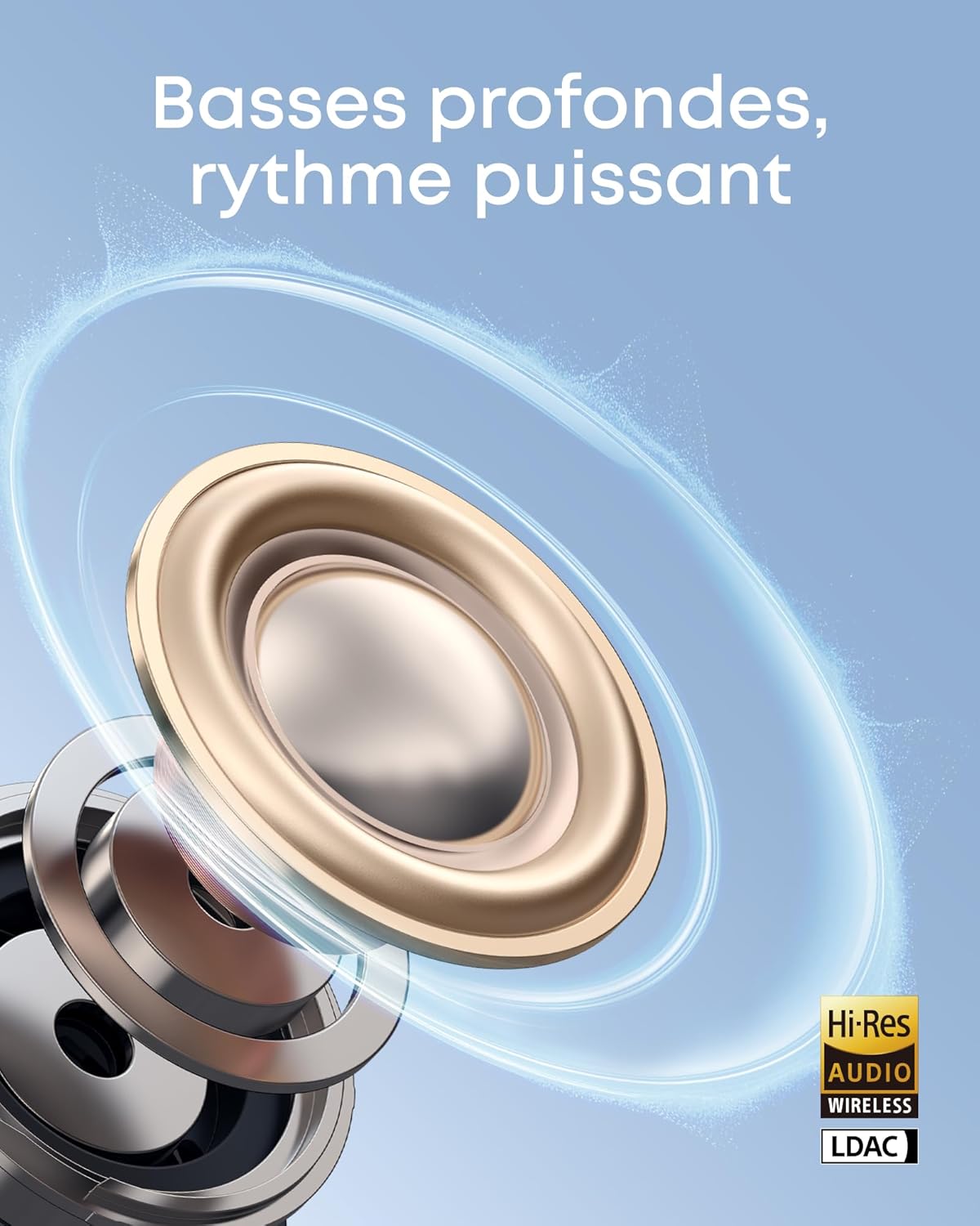 soundcore C50i | Écouteurs clip flexbiles et confortables