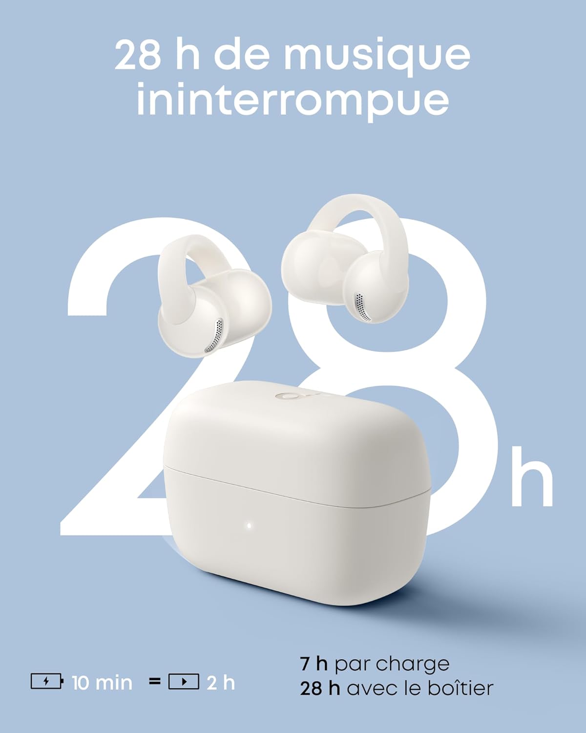 soundcore C50i | Écouteurs clip flexbiles et confortables