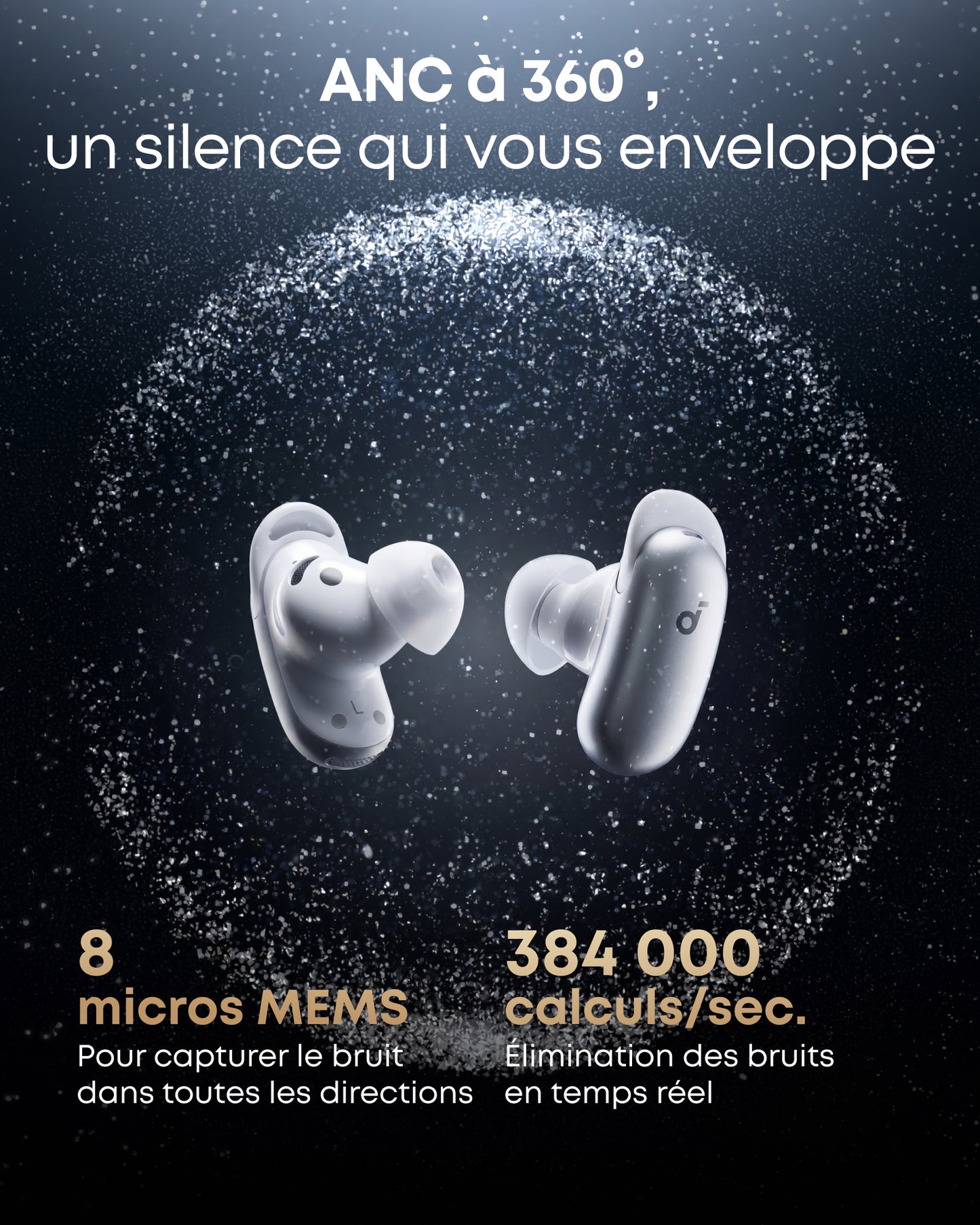 Liberty 5 Pro | écouteurs réduction de bruit, puce lA Thus™, ANC adaptative 360°