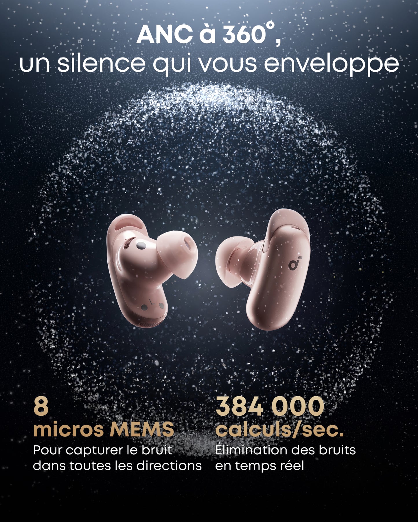 Liberty 5 Pro | écouteurs réduction de bruit, puce lA Thus™, ANC adaptative 360°