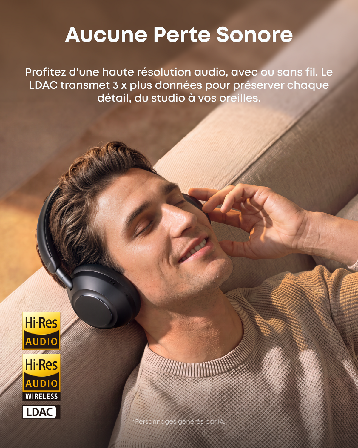 Anker soundcore Space 2 Pro, casque circum-auriculaires, son cristallin