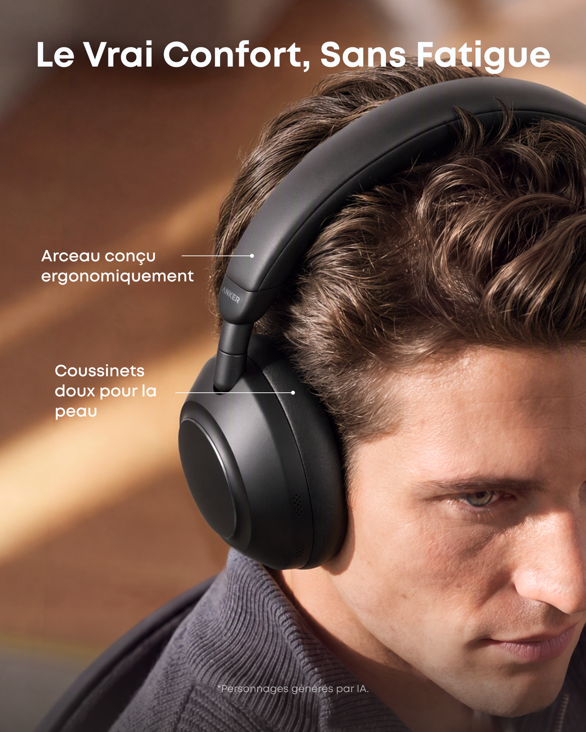 Anker soundcore Space 2 Pro, casque circum-auriculaires, son cristallin