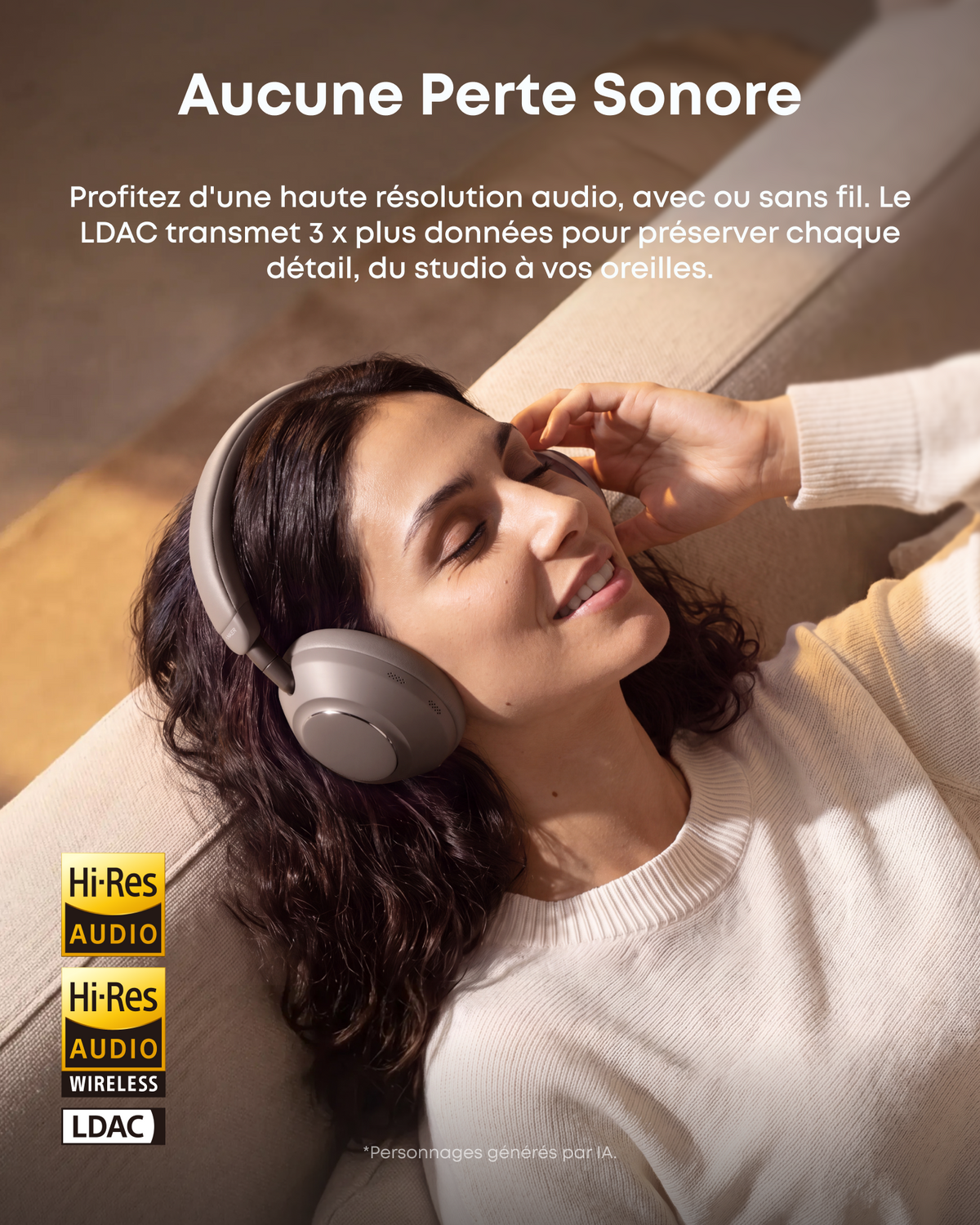 Anker soundcore Space 2 Pro, casque circum-auriculaires, son cristallin