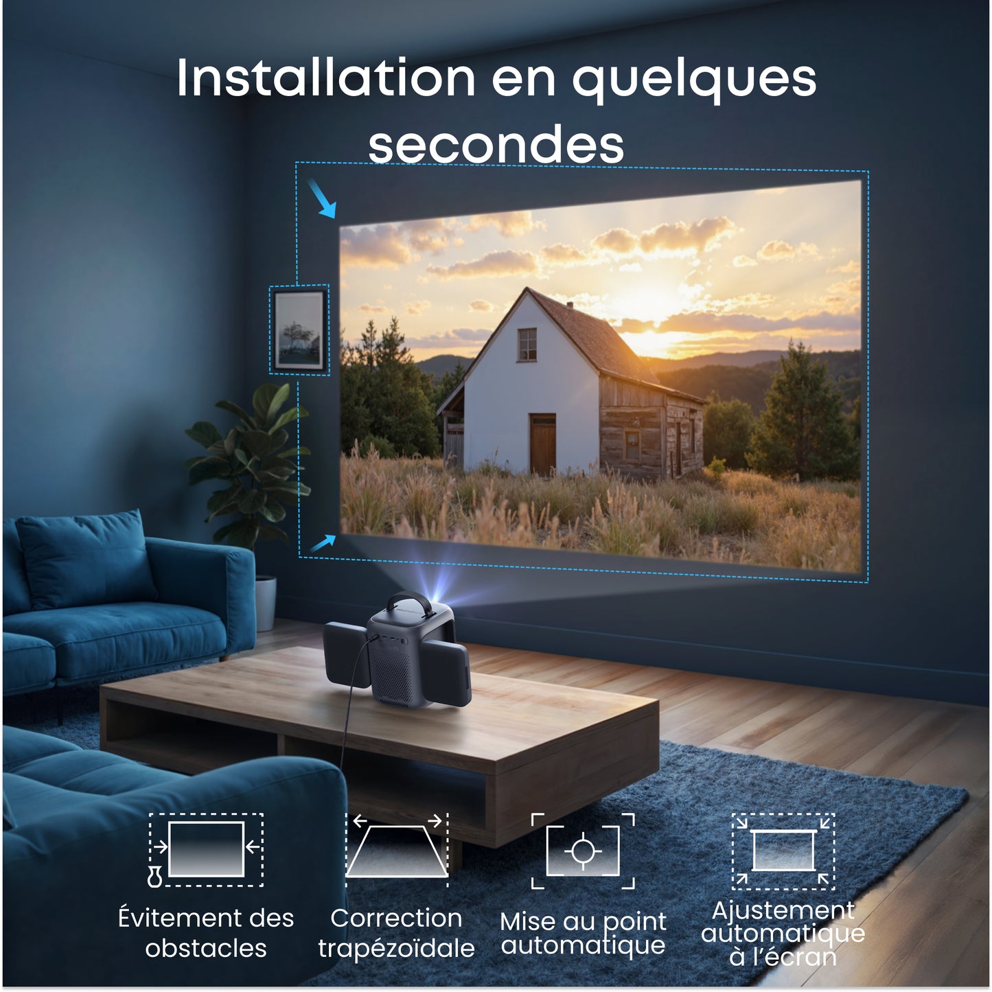 Nebula P1i | Projecteur intelligent home cinéma Wi-Fi et Bluetooth