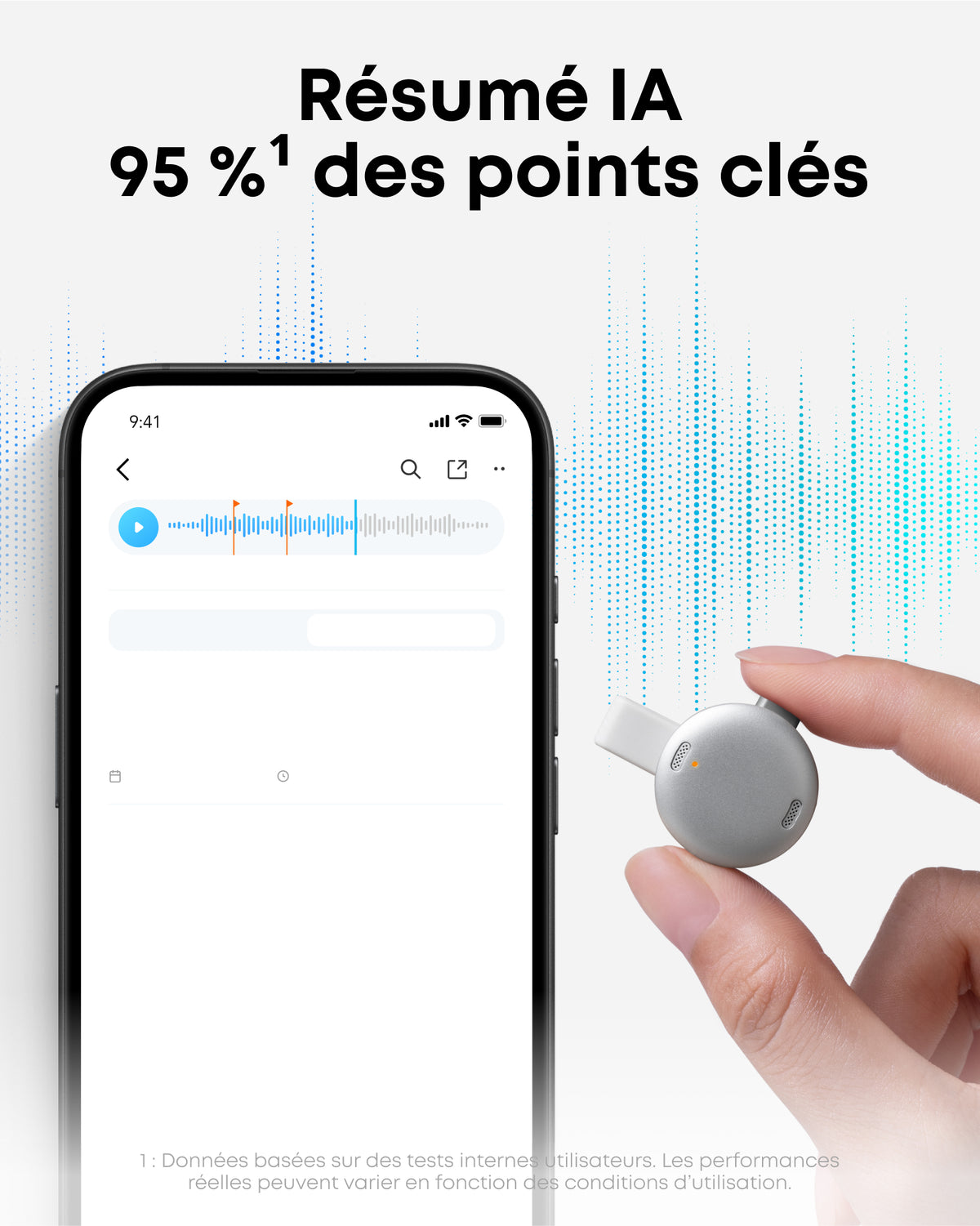 Enregistreur IA soundcore Work | Enregistrement net et intelligent