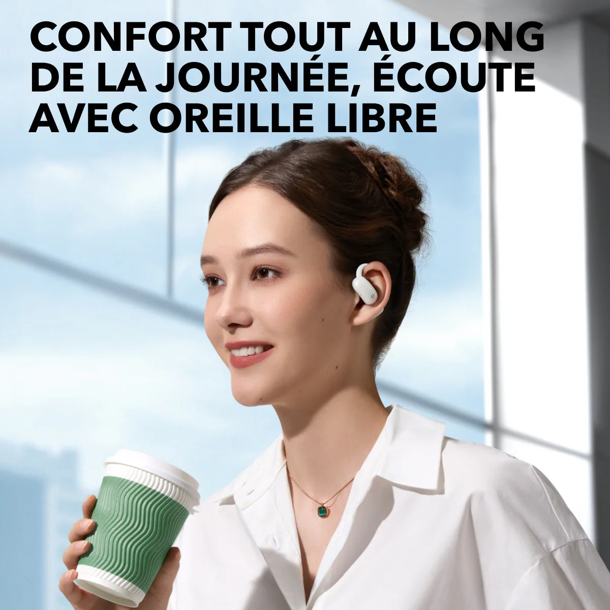 AeroFit 2 | Écouteurs sans fil réglables à oreille ouverte