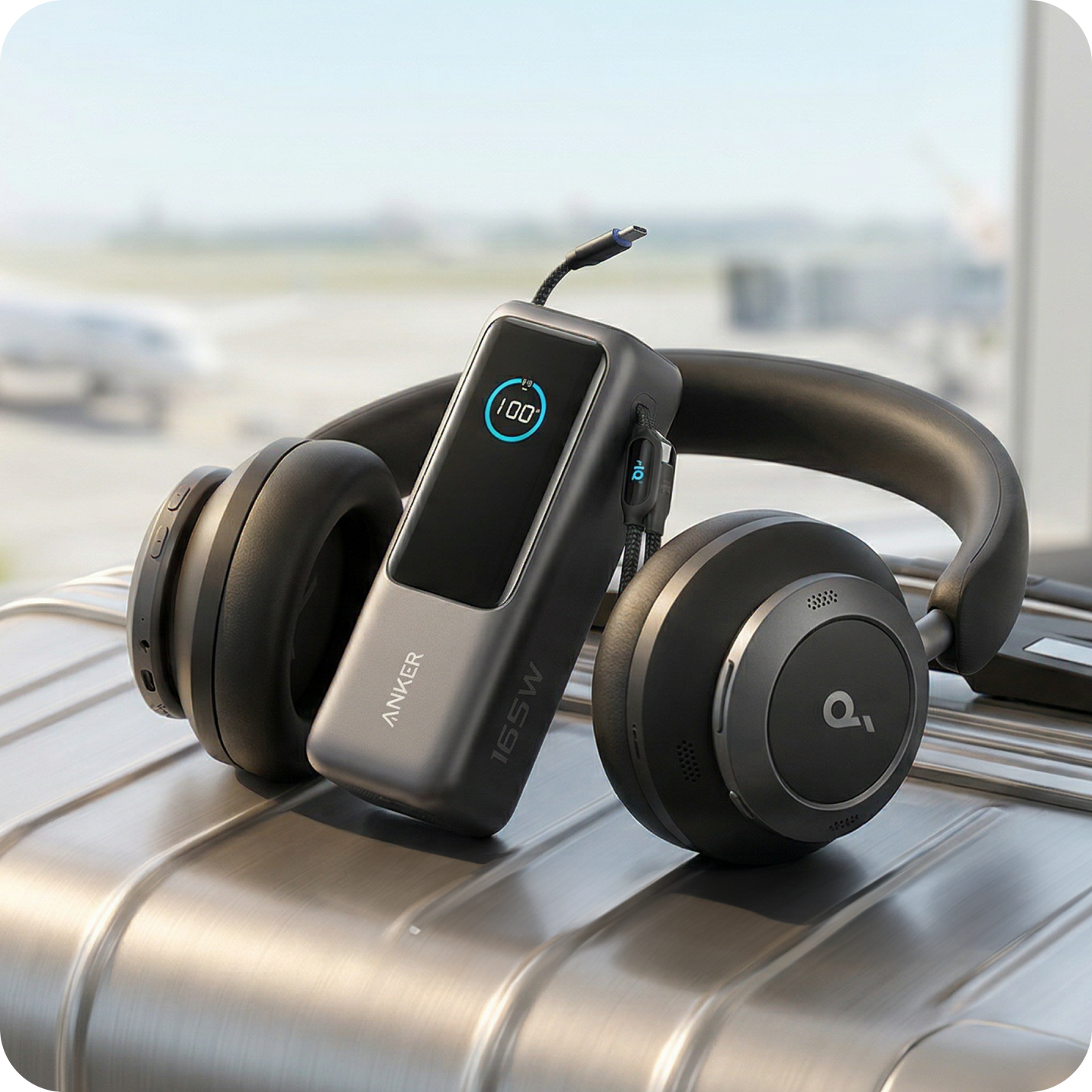 Space One Pro + PowerBank Anker (25K, 165 W, câble intégré + câble rétractable)