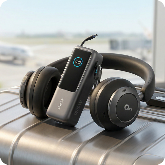 Space One Pro + PowerBank Anker (25K, 165 W, câble intégré + câble rétractable)