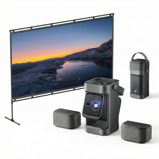 Nebula P1 + NEBULA Écran de Projection extérieur 100 Pouces avec Support